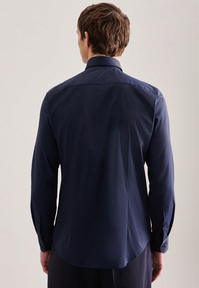 Slim Performance-Hemd Uni in Dunkelblau |  Seidensticker Onlineshop
