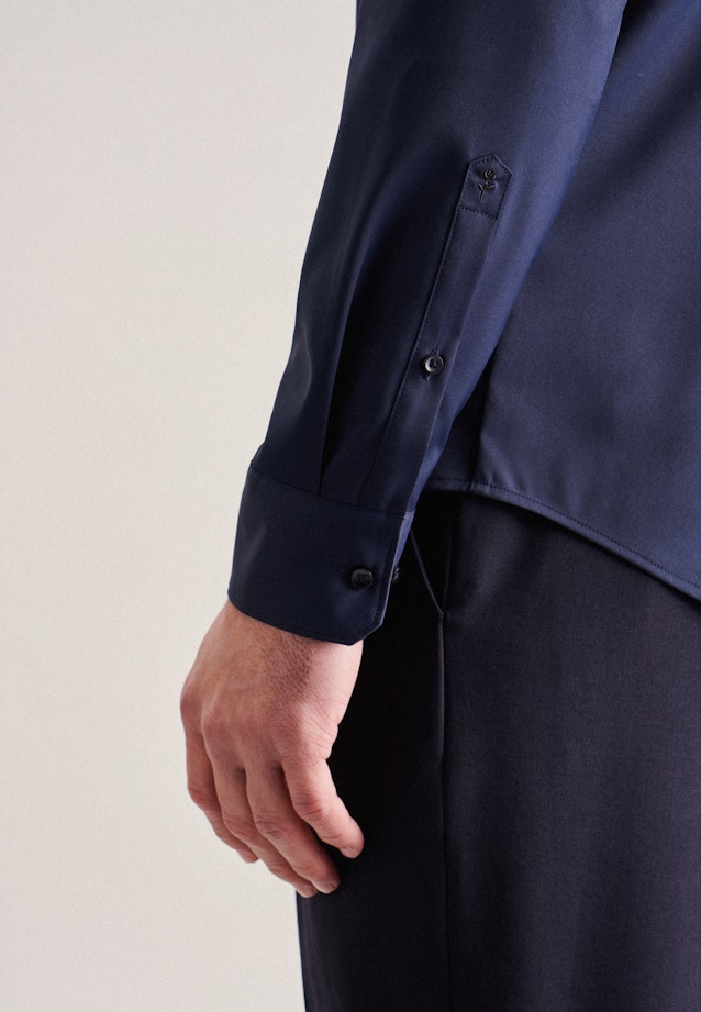 Slim Performance-Hemd Uni in Dunkelblau |  Seidensticker Onlineshop