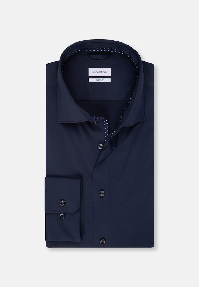 Slim Performance-Hemd Uni in Dunkelblau |  Seidensticker Onlineshop
