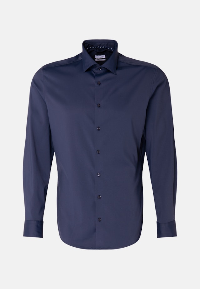 Slim Performance-Hemd Uni in Dunkelblau |  Seidensticker Onlineshop