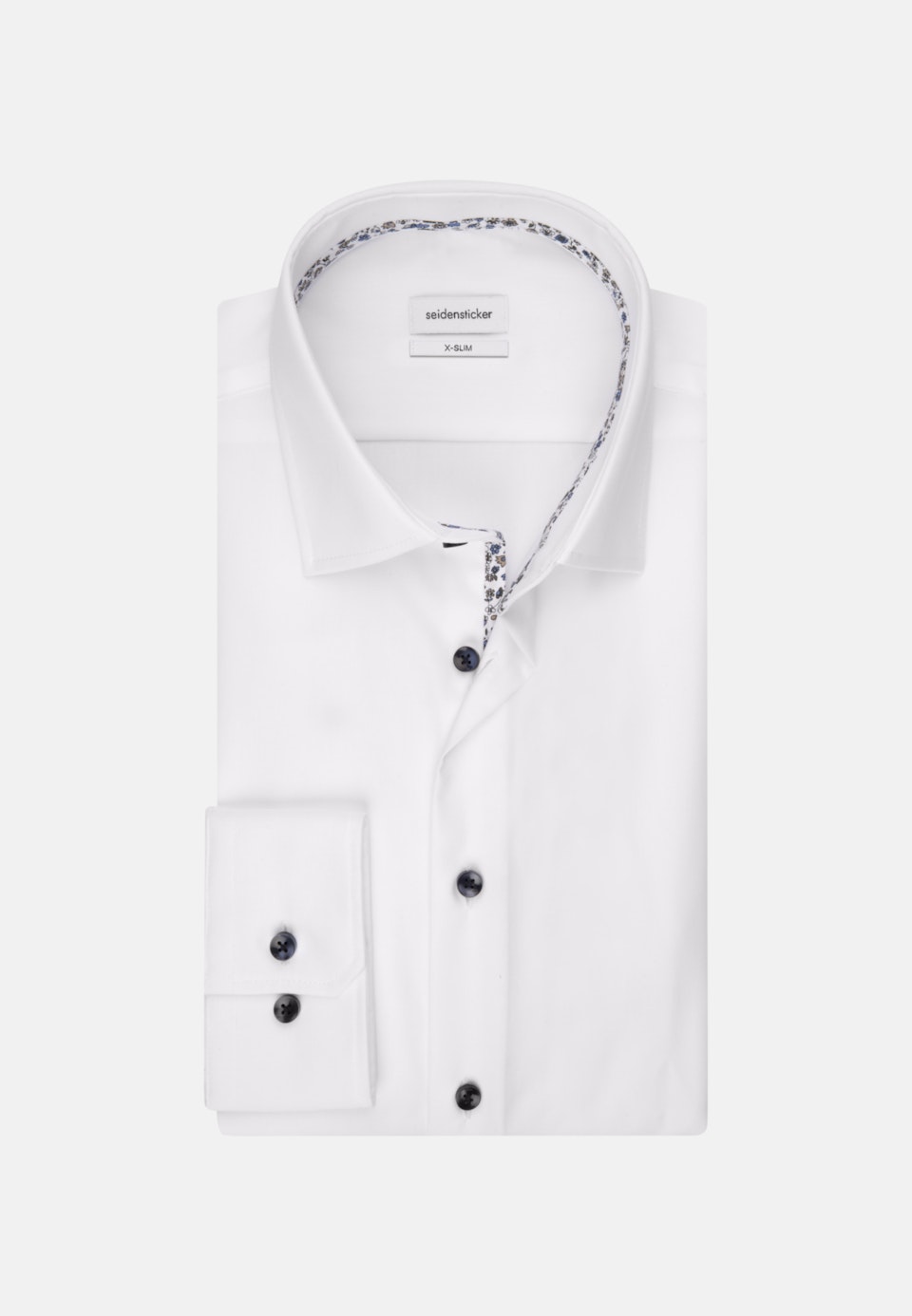 Herren Bügelfreies Struktur Business Hemd in X-Slim mit Kentkragen weiß |  Seidensticker