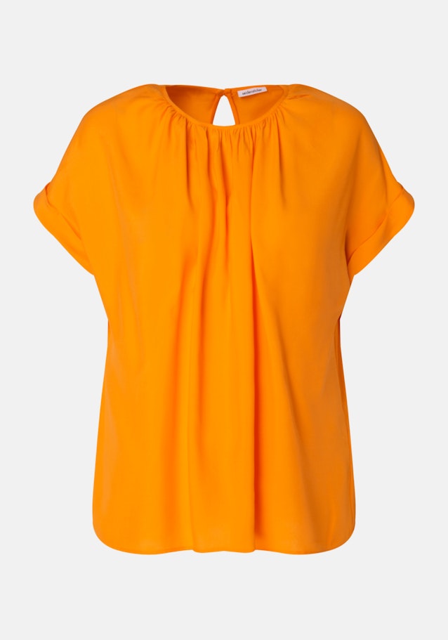 Short sleeve Plain weave Shirt Blouse in Orange |  Seidensticker Onlineshop