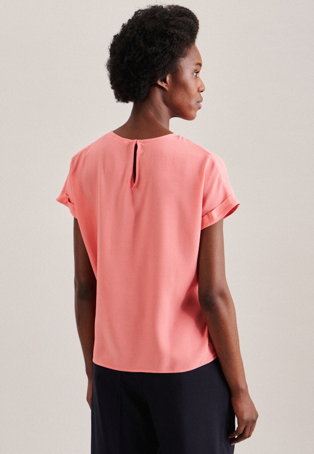korte arm Leinwandbindung Shirtblouse in Roze/Pink | Seidensticker Onlineshop