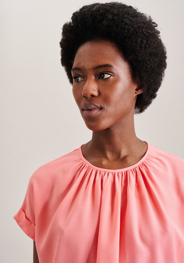 Kurzarm Leinwandbindung Shirtbluse in Rosa/Pink |  Seidensticker Onlineshop