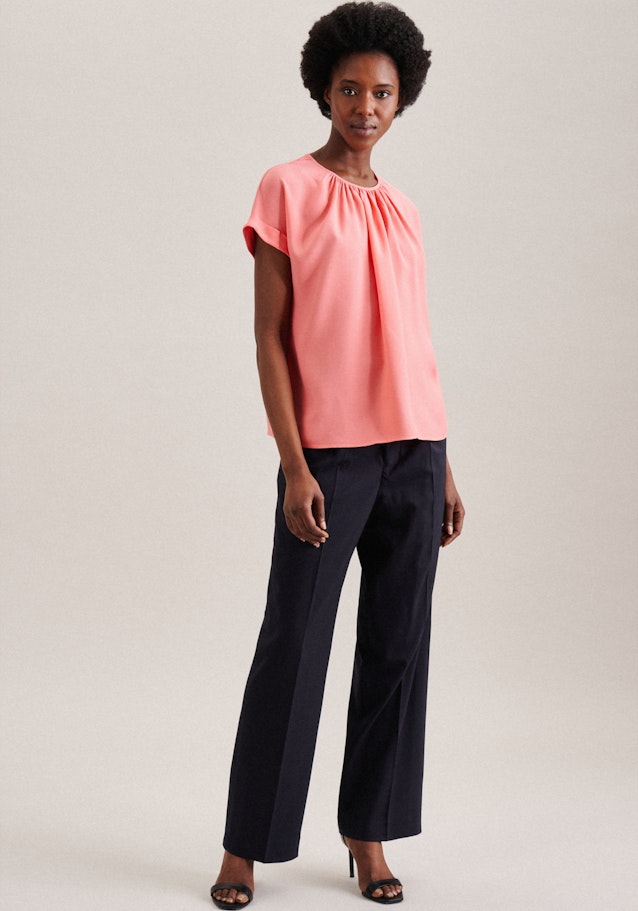 korte arm Leinwandbindung Shirtblouse in Roze/Pink |  Seidensticker Onlineshop