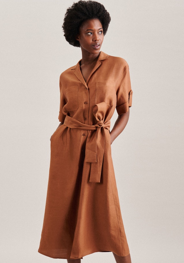 Kragen Kleid Regular in Braun |  Seidensticker Onlineshop