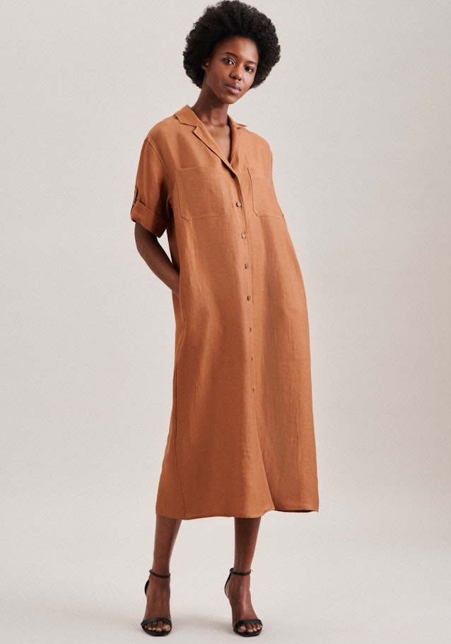 Robe Regular Manche Courte in Marron |  Seidensticker Onlineshop