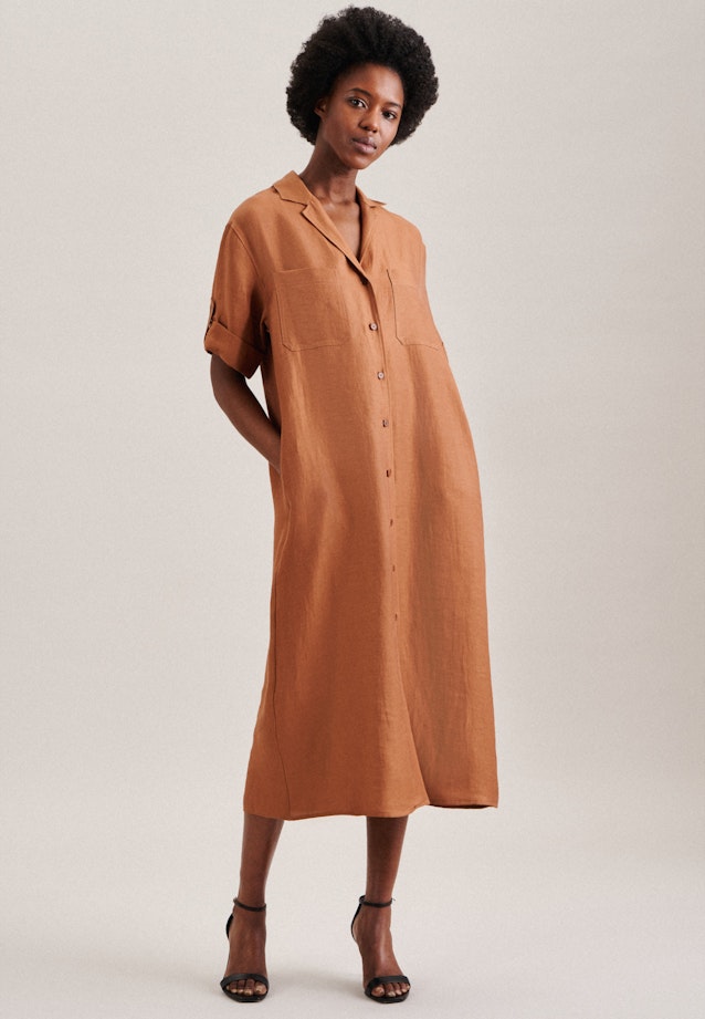 Krepp Maxi Kleid in Braun |  Seidensticker Onlineshop