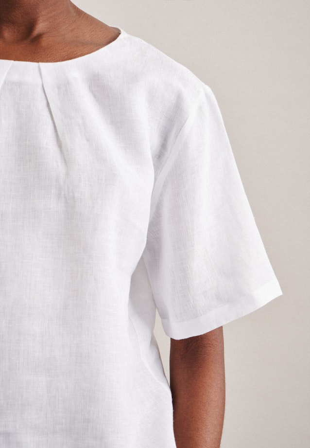 Kurzarm Leinen Shirtbluse in Weiß |  Seidensticker Onlineshop