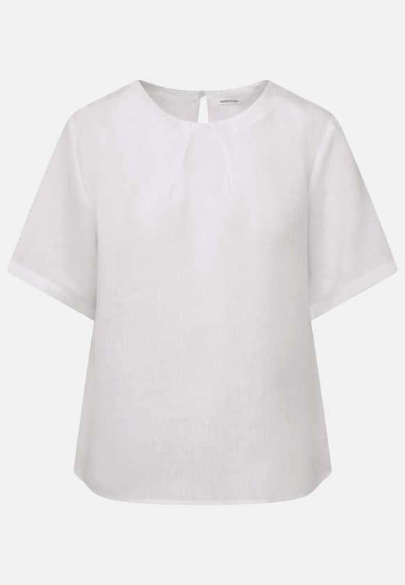 korte arm Linnen Shirtblouse in Wit |  Seidensticker Onlineshop