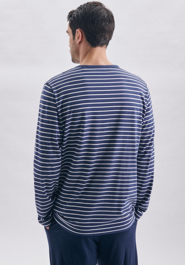 Regular Pyjama Top in Medium Blue |  Seidensticker Onlineshop
