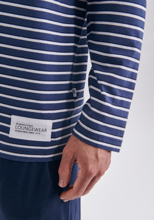 Regular Pyjama Top in Medium Blue |  Seidensticker Onlineshop