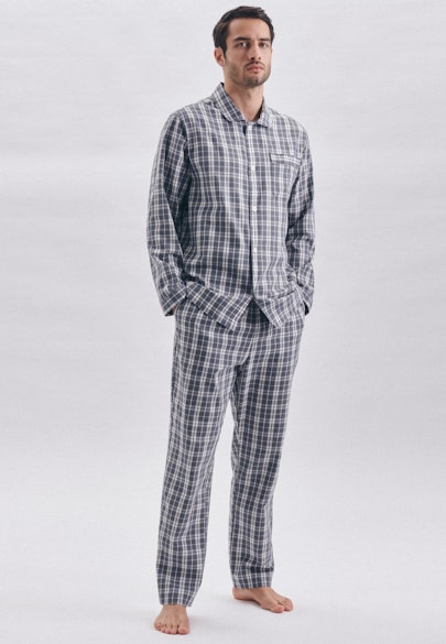 Regular Pyjama Druck in Grau |  Seidensticker Onlineshop