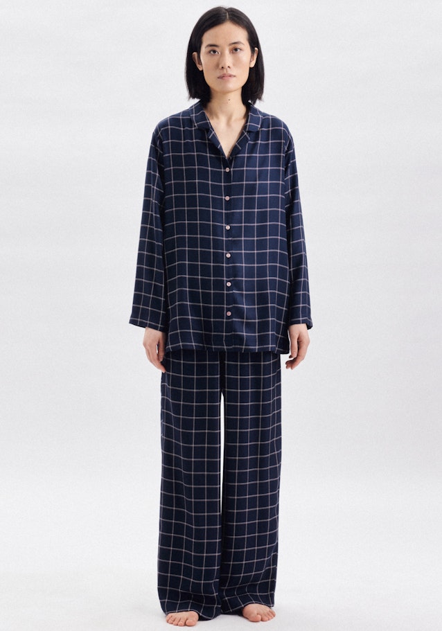 Pyjama aus 100% Viskose in Dunkelblau |  Seidensticker Onlineshop