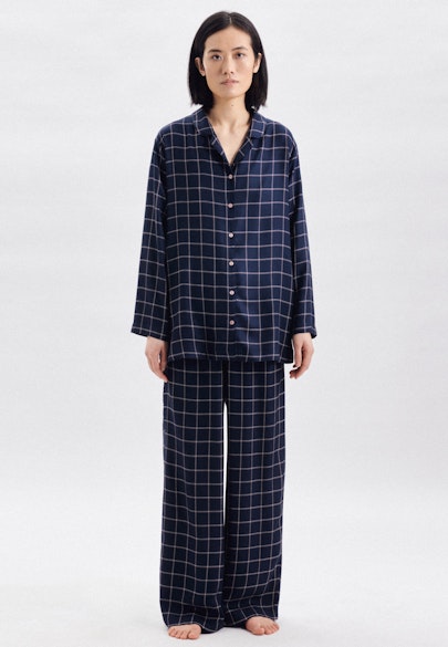Regular Pyjamas Check in Dark Blue |  Seidensticker Onlineshop