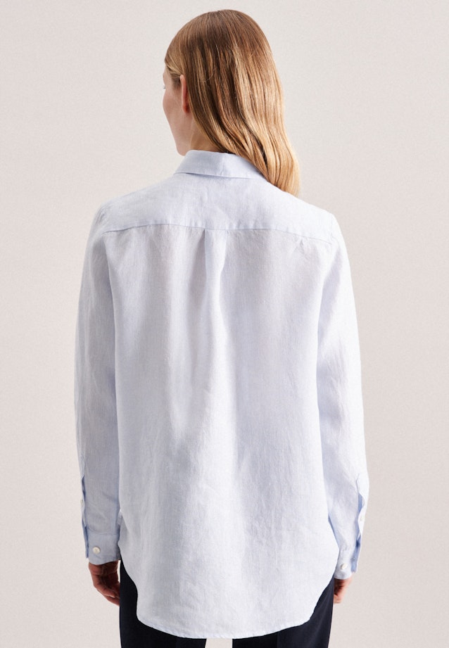 lange Arm Linnen Shirtblouse in Lichtblauw | Seidensticker Onlineshop