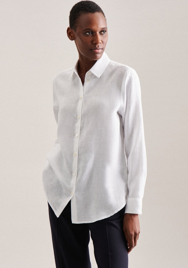 Linen Shirt Blouse in White |  Seidensticker Onlineshop