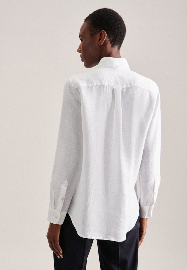 Long sleeve Linen Shirt Blouse in White | Seidensticker Onlineshop