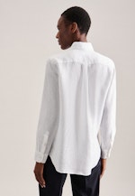 Long sleeve Linen Shirt Blouse in White |  Seidensticker Onlineshop