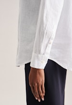 Long sleeve Linen Shirt Blouse in White |  Seidensticker Onlineshop