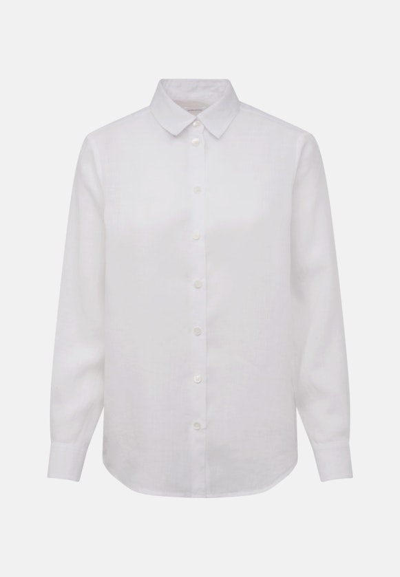 Long sleeve Linen Shirt Blouse in White |  Seidensticker Onlineshop