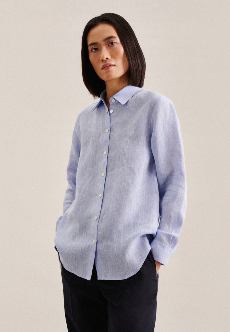 lange Arm Linnen Shirtblouse