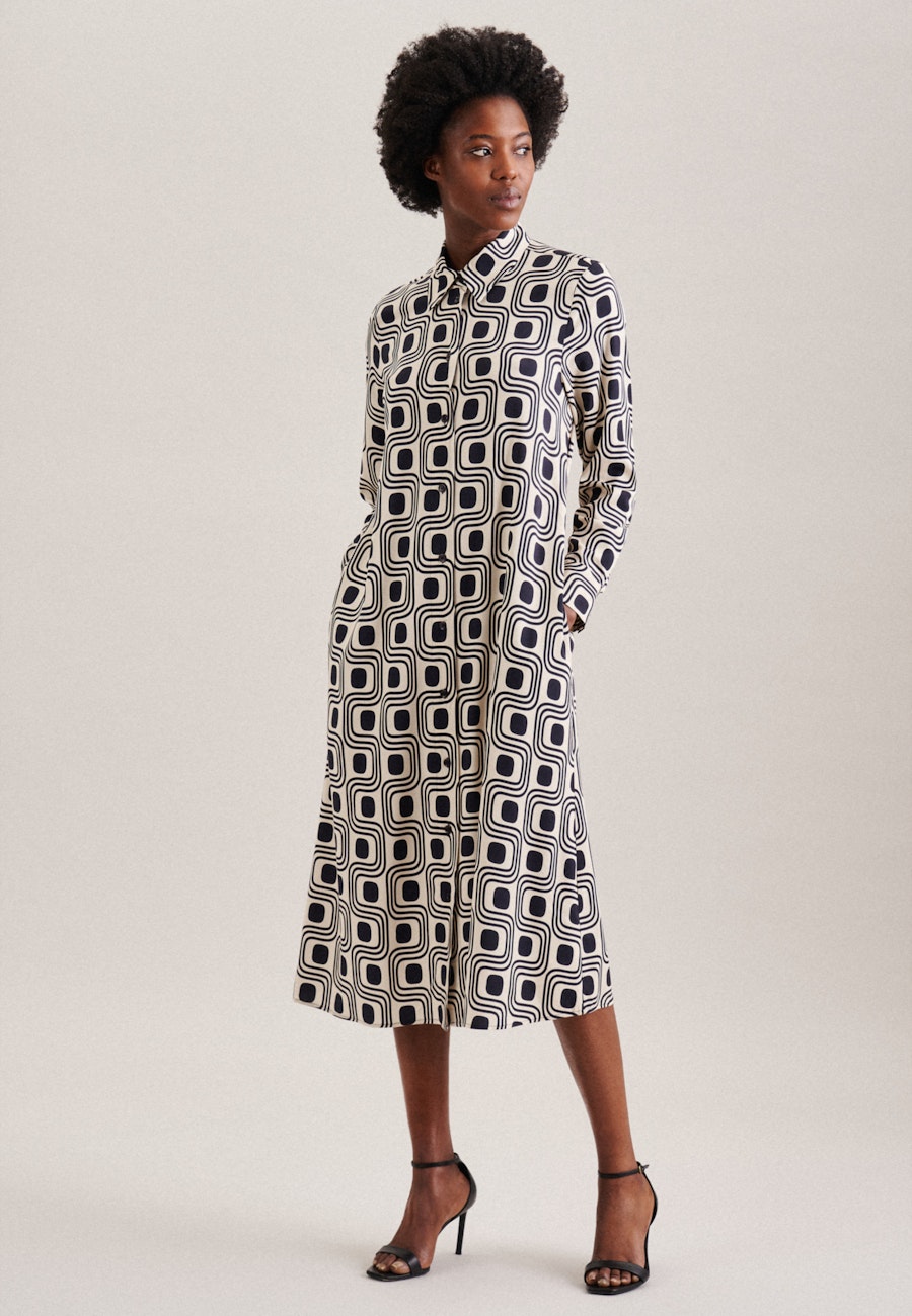 Twill Midi Kleid in Ecru |  Seidensticker Onlineshop