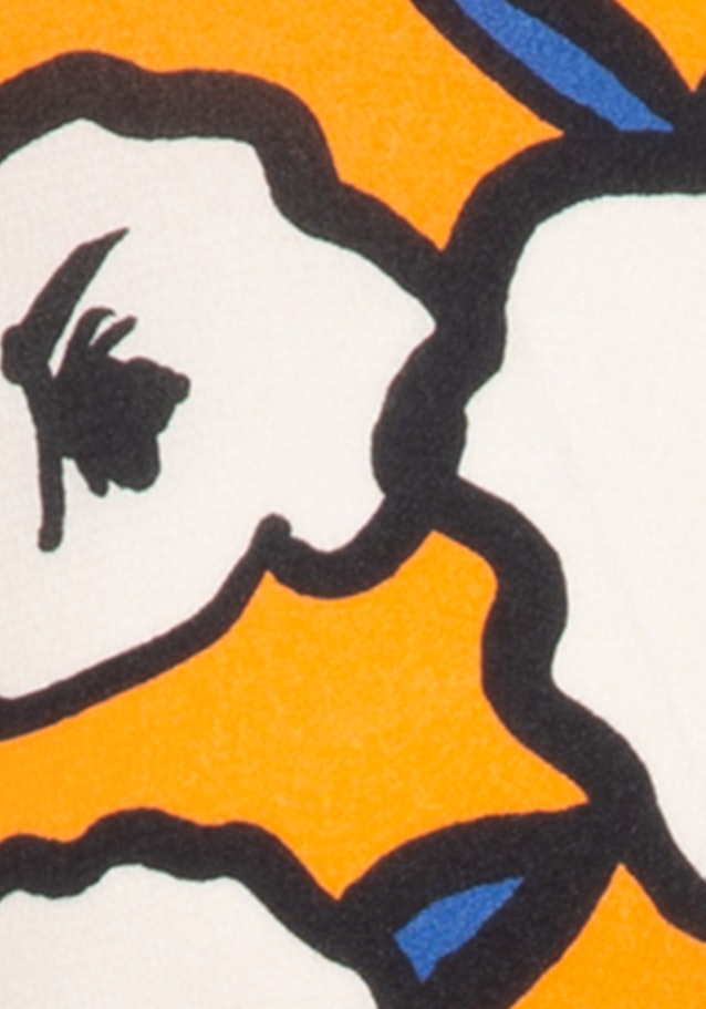 Long sleeve Crepe Stand-Up Blouse in Orange |  Seidensticker Onlineshop