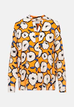 Stand collar blouse Print in Orange |  Seidensticker Onlineshop
