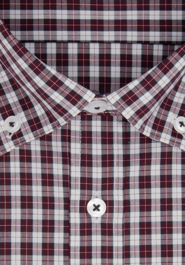Bügelfreies Popeline Business Hemd in Comfort mit Button-Down-Kragen in Rot |  Seidensticker Onlineshop