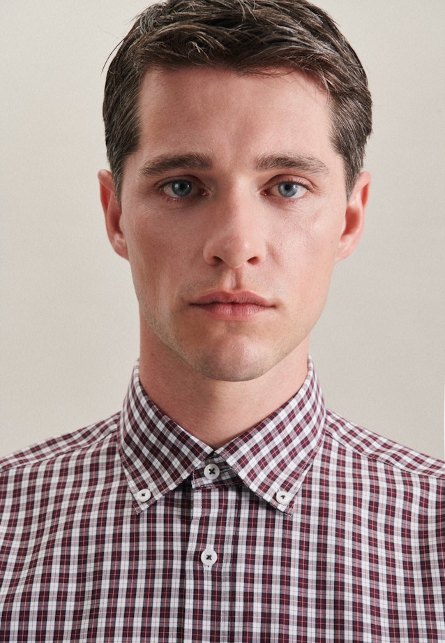 Comfort Business shirt Check in Red |  Seidensticker Onlineshop