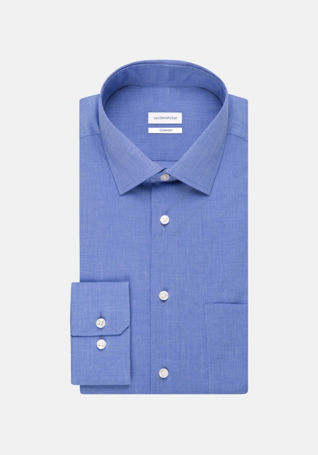 Bügelfreies Fil a fil Business Hemd in Comfort mit Kentkragen in Hellblau |  Seidensticker Onlineshop