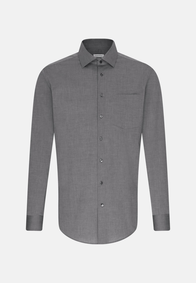 Bügelfreies Fil a fil Business Hemd in Comfort mit Kentkragen in Grau |  Seidensticker Onlineshop