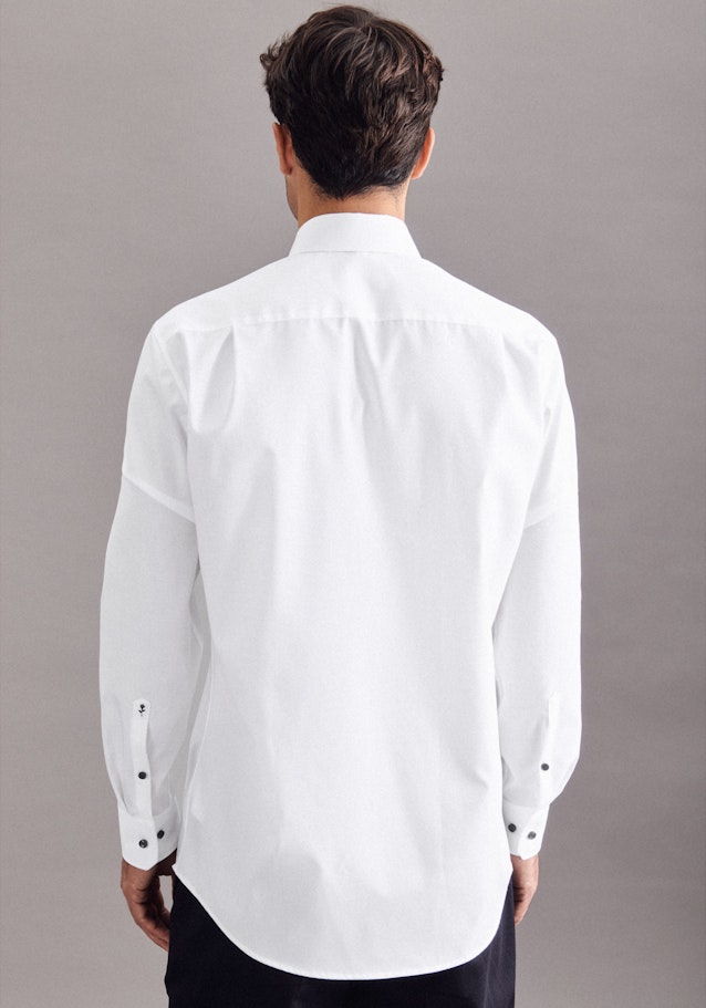 Non-iron Poplin Business Shirt in Comfort with Kent-Collar in White | Seidensticker Onlineshop