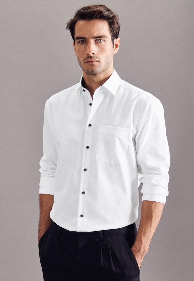 Comfort Business Hemd Uni in Weiß |  Seidensticker Onlineshop
