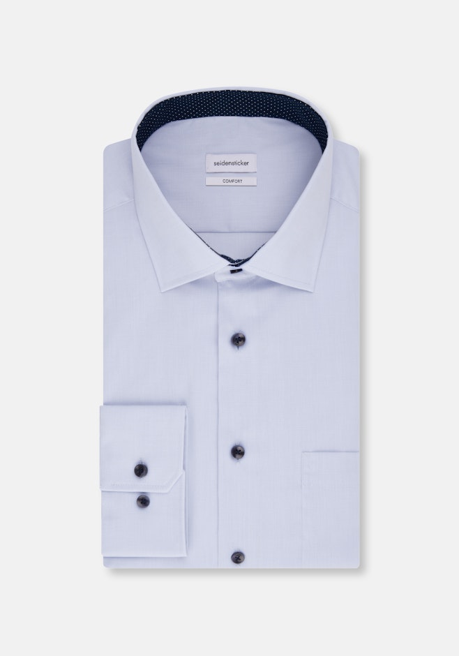 Comfort Chemise d'affaires Uni dans Bleu Clair | Boutique en ligne Seidensticker