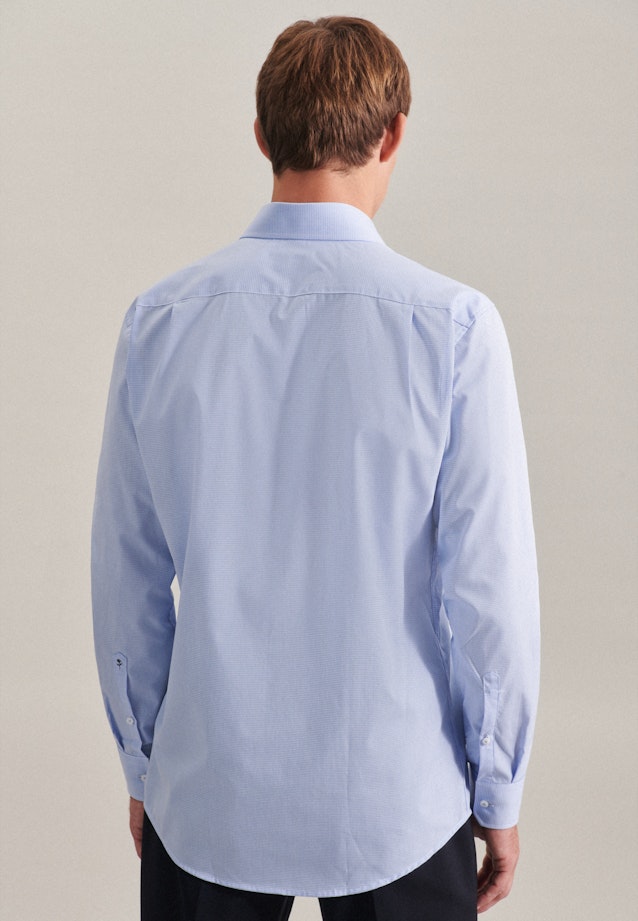 Non-iron Poplin Business Shirt in Comfort with Kent-Collar in Light Blue | Seidensticker Onlineshop