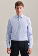 Non-iron Poplin Business Shirt in Comfort with Kent-Collar in Light Blue |  Seidensticker Onlineshop