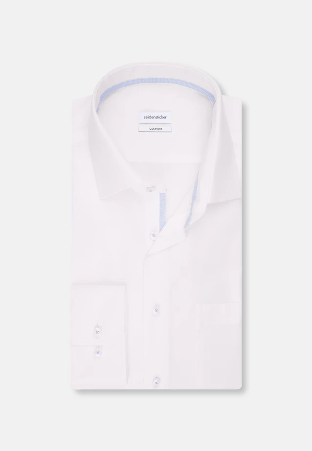 Comfort Business Hemd Uni in Weiß |  Seidensticker Onlineshop