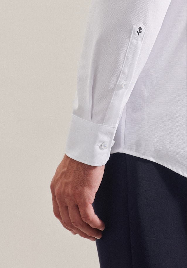 Non-iron Structure Business Shirt in Comfort with Kent-Collar in White |  Seidensticker Onlineshop
