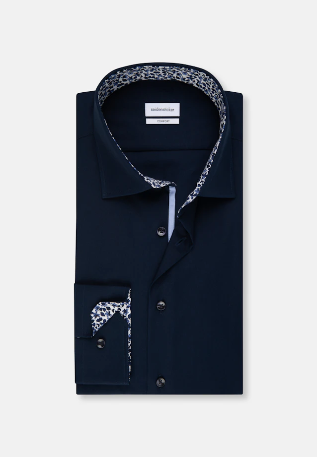 Comfort Business Hemd Uni in Dunkelblau |  Seidensticker Onlineshop