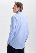 Non-iron Popeline Business overhemd in Comfort with Kentkraag in Middelmatig Blauw |  Seidensticker Onlineshop