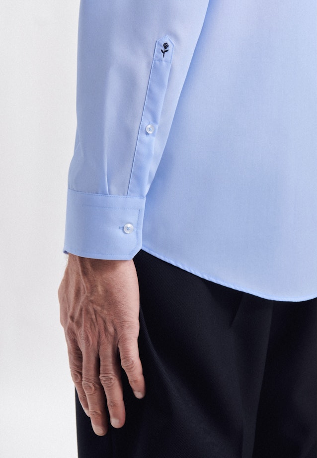 Comfort Chemise d'affaires Uni in Bleu Moyen |  Seidensticker Onlineshop