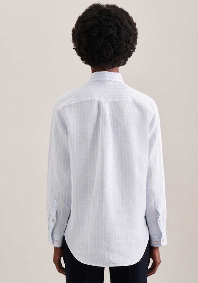 Long sleeve Linen Shirt Blouse in Light Blue | Seidensticker Onlineshop