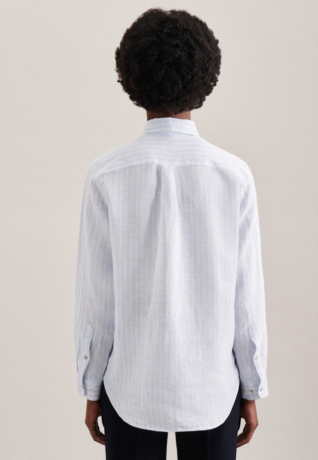 Long sleeve Linen Shirt Blouse in Light Blue | Seidensticker Onlineshop