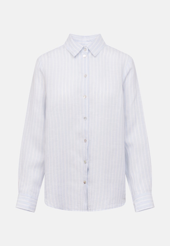 Long sleeve Linen Shirt Blouse in Light Blue |  Seidensticker Onlineshop