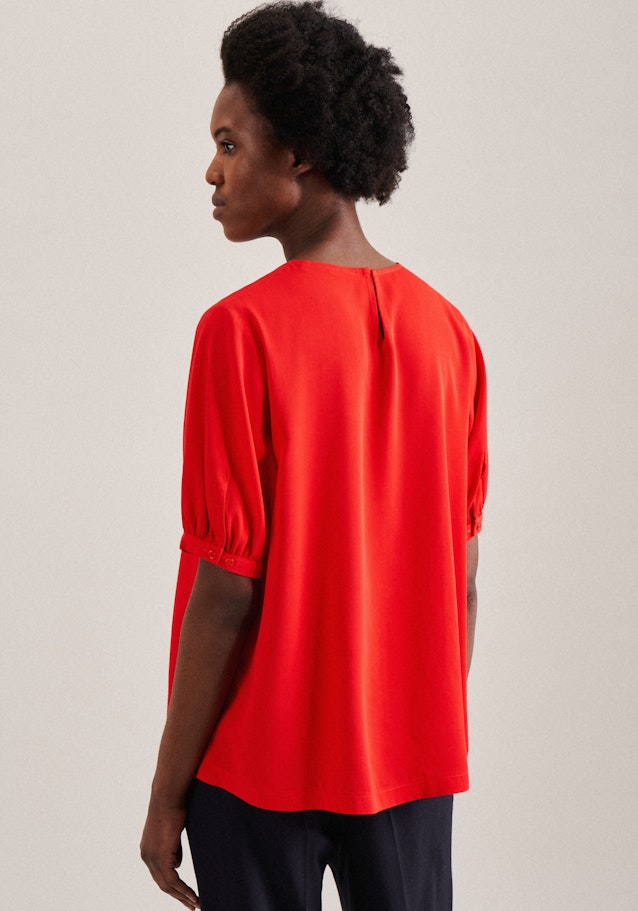 Short sleeve Crepe Shirt Blouse in Red | Seidensticker Onlineshop