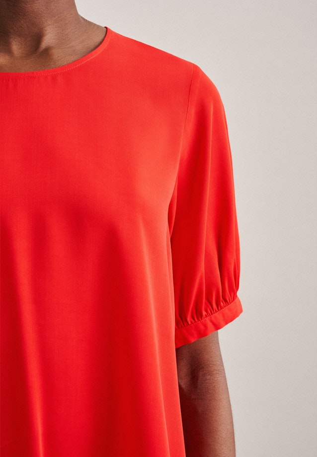 korte arm Krepp Shirtblouse in Rood |  Seidensticker Onlineshop