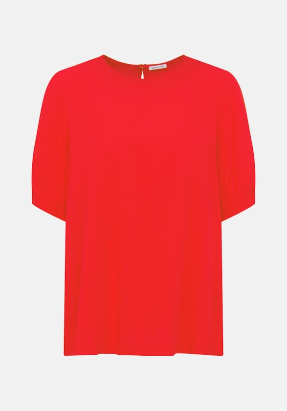 Short sleeve Crepe Shirt Blouse in Red |  Seidensticker Onlineshop