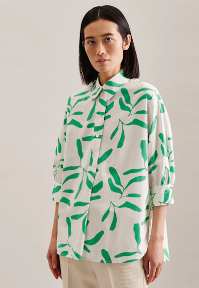 Oversized Schlupfbluse Druck in Ecru |  Seidensticker Onlineshop